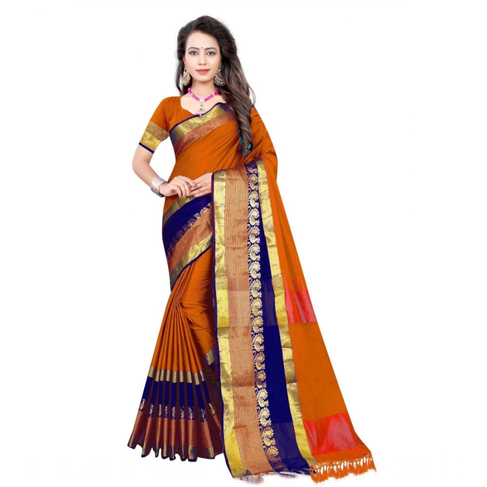 Clasymist Women's Jacquard Woven Saree With Unstitched Blouse 5.5Mtr (Multicolor)