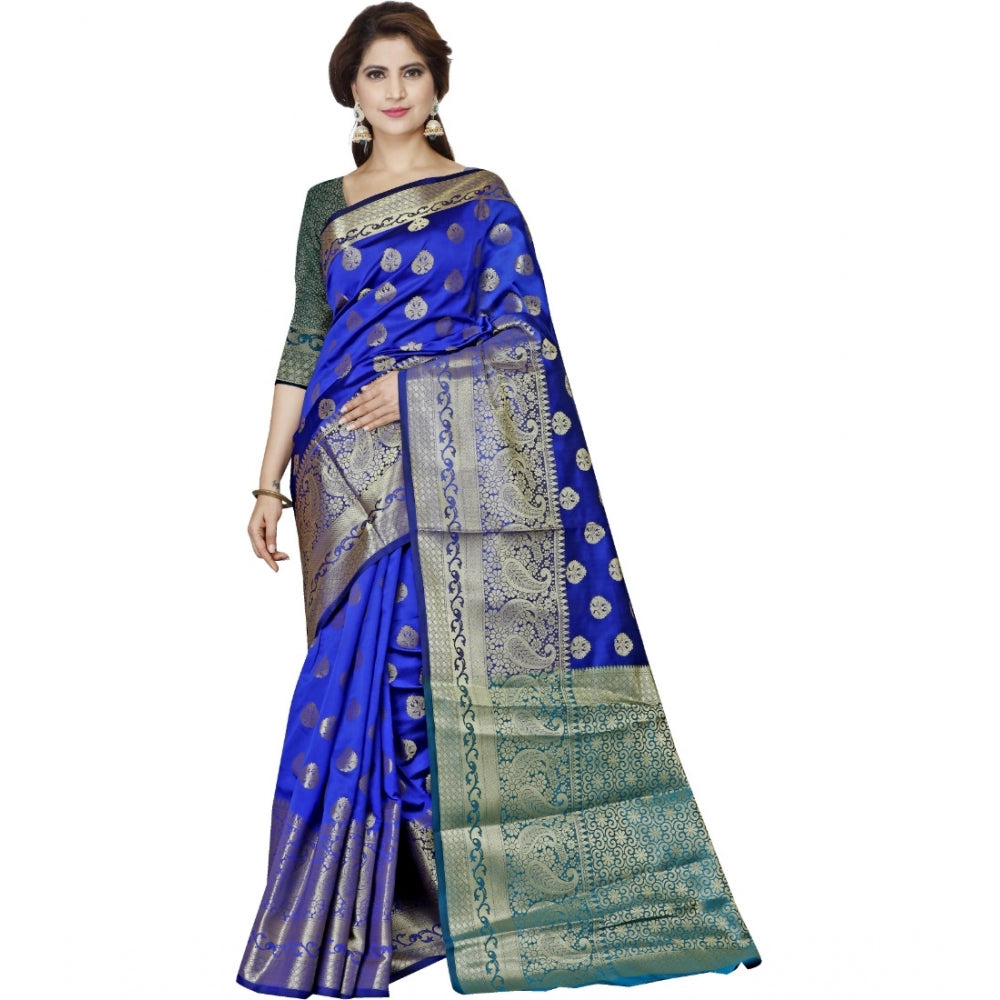 Clasymist Women's Jacquard Woven Saree With Unstitched Blouse 5.5Mtr (Multicolor)