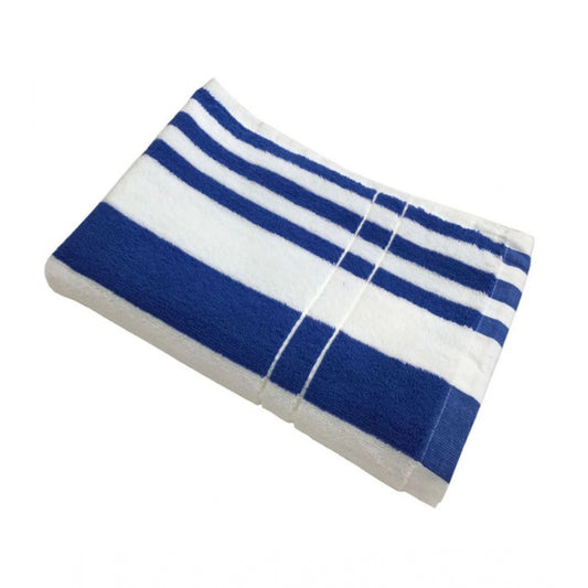 Clasymist Cotton Striped Bath Towels (Blue &amp; White, Size: 30x59 In)