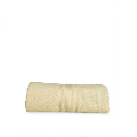 Clasymist Cotton Solid Bath Towels (Cream, Size: 35x71 In)