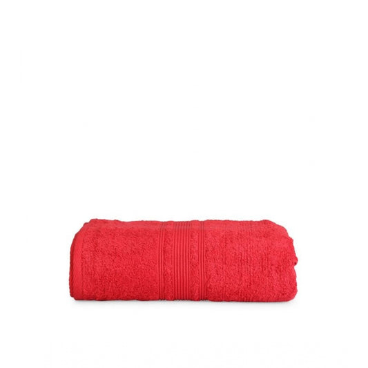 Clasymist Cotton Striped Bath Towels (Red, Size: 35x71 In)