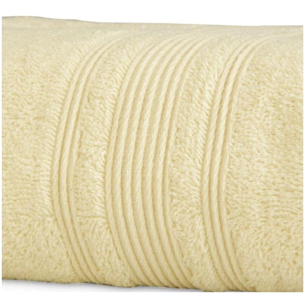 Clasymist Cotton Solid Bath Towels (Cream, Size: 35x71 In)