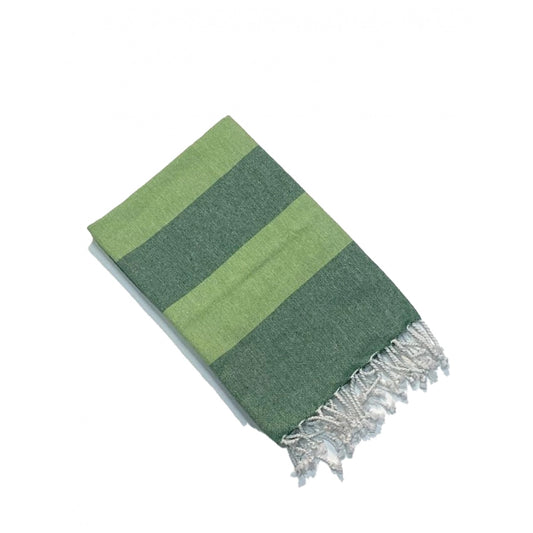 Clasymist Cotton Striped Bath Towels (Green, Size: 30x59 In)